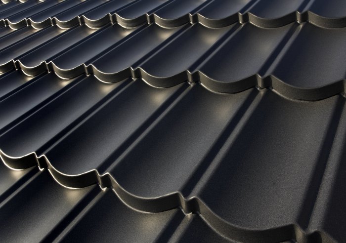 Черная металлочерепица