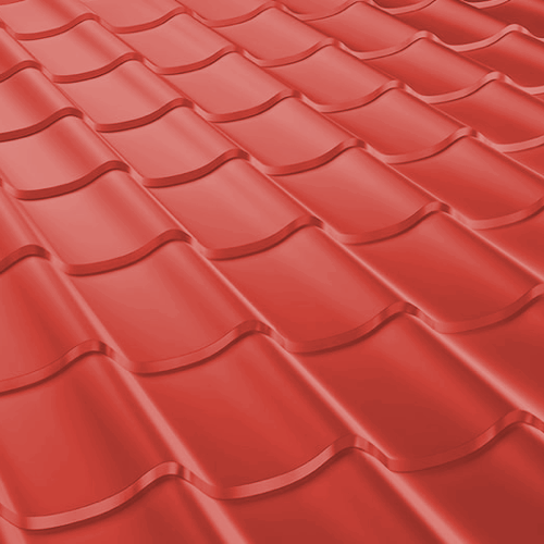 Красная металлочерепица